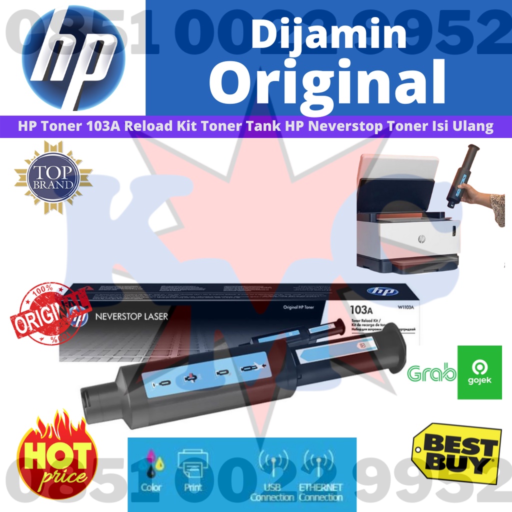 HP Toner 103A Reload Kit Toner Tank HP Neverstop Toner Isi Ulang