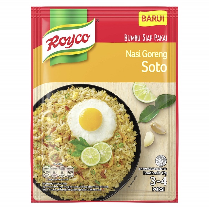 

SAUS-DRESSING- ROYCO BUMBU SIAP PAKAI NASI GORENG SOTO 17G -SAUS-DRESSING.