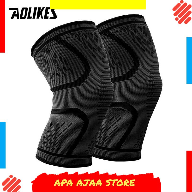 Hot Promo ! AOLIKES Pelindung Lutut Knee Support Pad Brace Fitness 1 Pair - 7718