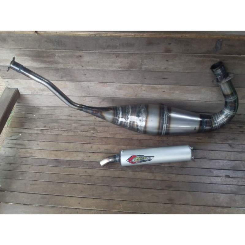 Knalpot Creampie Plat Karat Type Cobra Ninja R RR SS