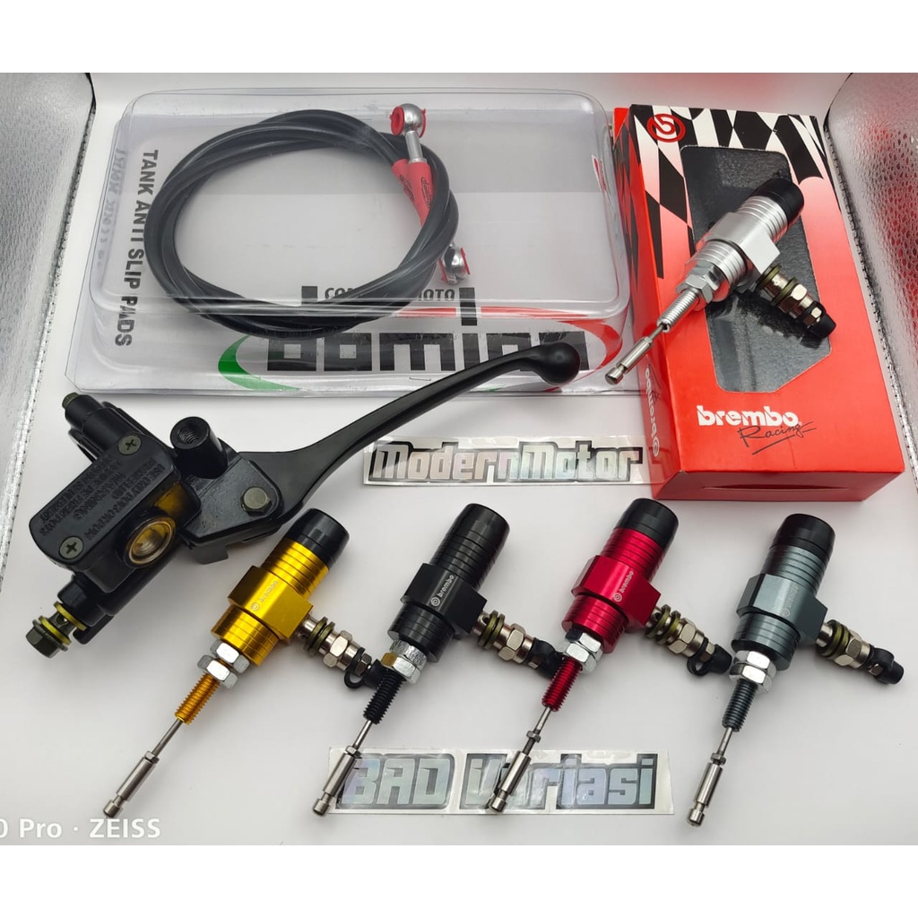 Paket Kopling Hidrolik Universal Master Rem kiri+Stut kopling+Selang Domino 130cm Ninja Vixion  CBR 