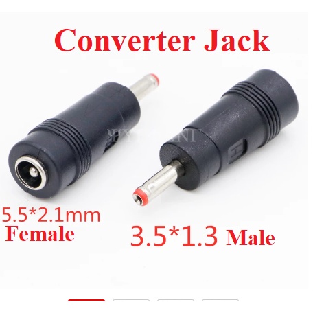 Socket Soket Jack Converter DC Power Plug 5.5x2.1 to 3.5x1.3 mm  2.1x5.5 1.3x3.5