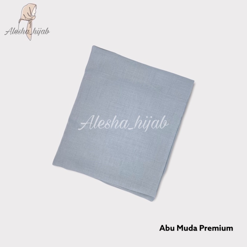 Segi Empat Paris | Jilbab Paris | Hijab Paris | Kerudung Paris Polos Premium-Abu Muda Premium