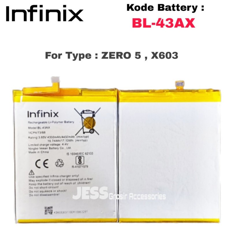 Battery Batre Baterai Infinix ZERO 5 X603 BL-43AX BL43AX BL 43AX