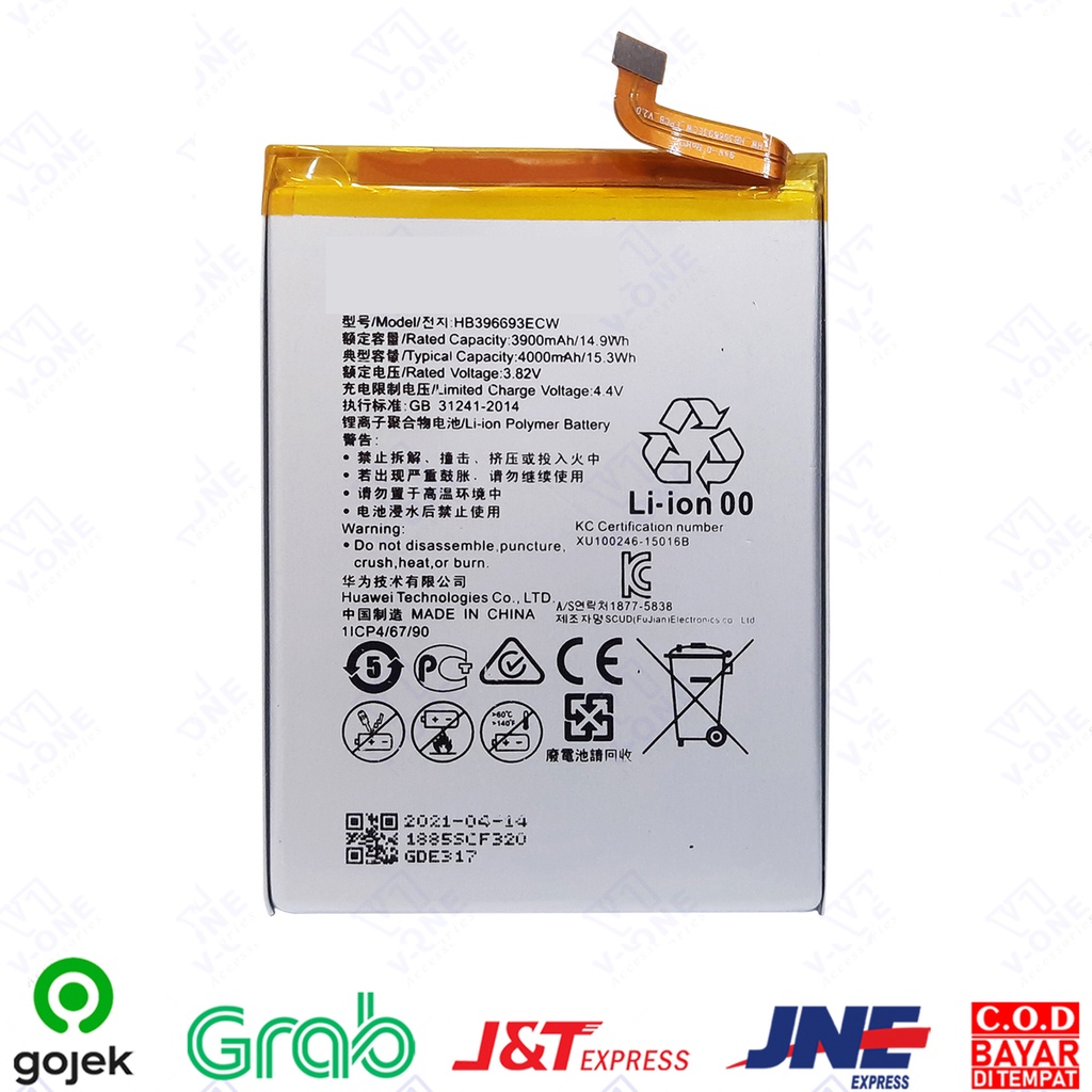 QPP- HB396693ECW BATERAI BATTERY ORIGINAL HB396693ECW HUAWEI MATE 8