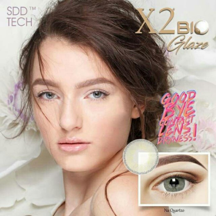 Softlens X2 BIO GLAZE DIA 14.50mm NORMAL &amp; MINUS NAAZUL NUAZUL NAQUARTZO NUQUARTZO (-0.50 S/D -3.00)/Lensa  Kontak/BS