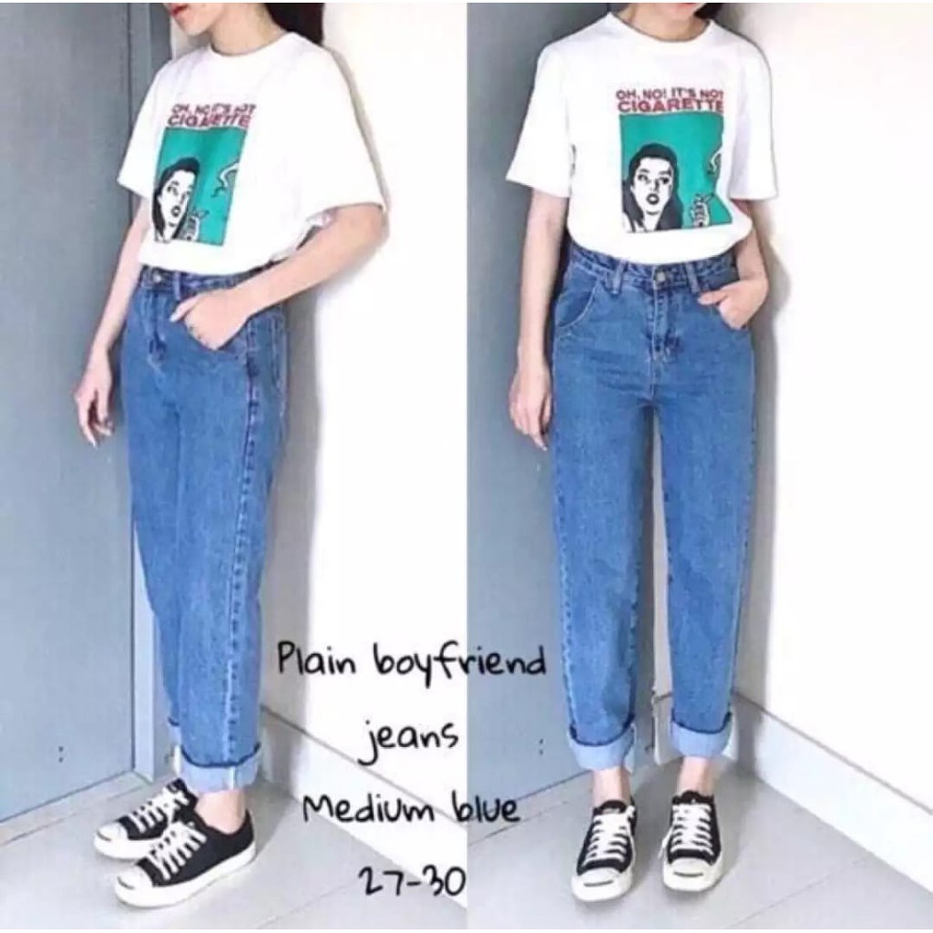 CELANA PANJANG JEANS WANITA BOYFREIND BASIC / CELANA BOYFRIEND WANITA / CELANA BOYFRIEND KEKINIAN