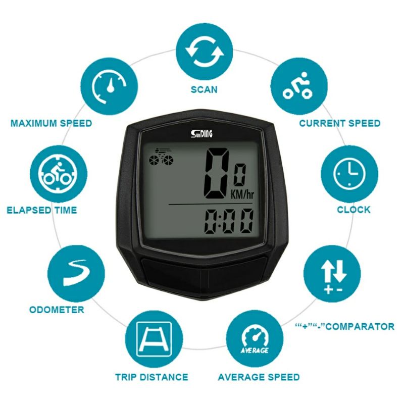 Sunding Odometer Speedometer Sepeda