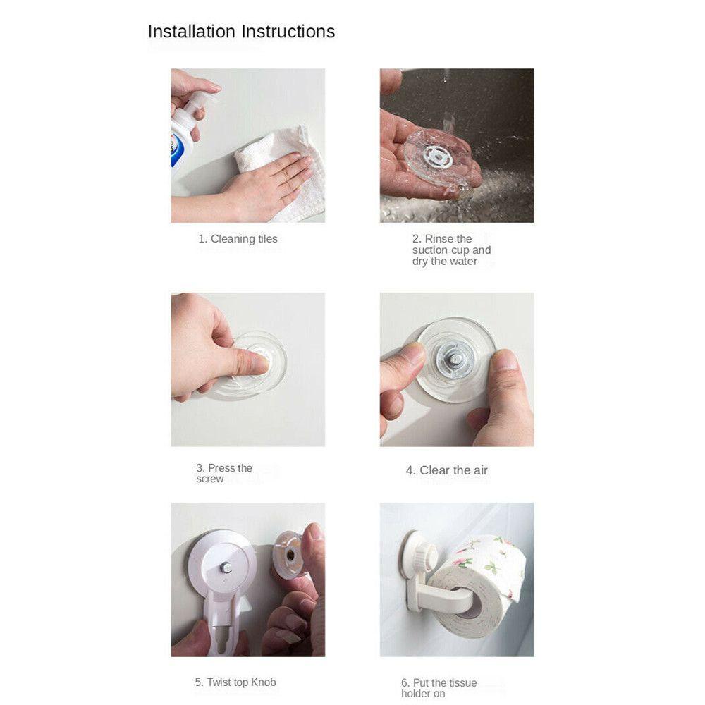 Suyo Kotak Tisu Gulung Tahan Lama Dengan Suction Cup Untuk Kamar Mandi