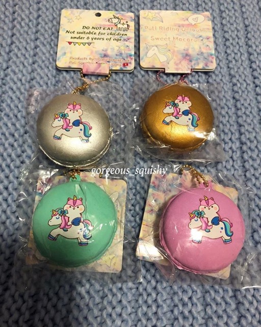 Squishy licensed poli riding unicorn macaron (macaroon) by popular boxes