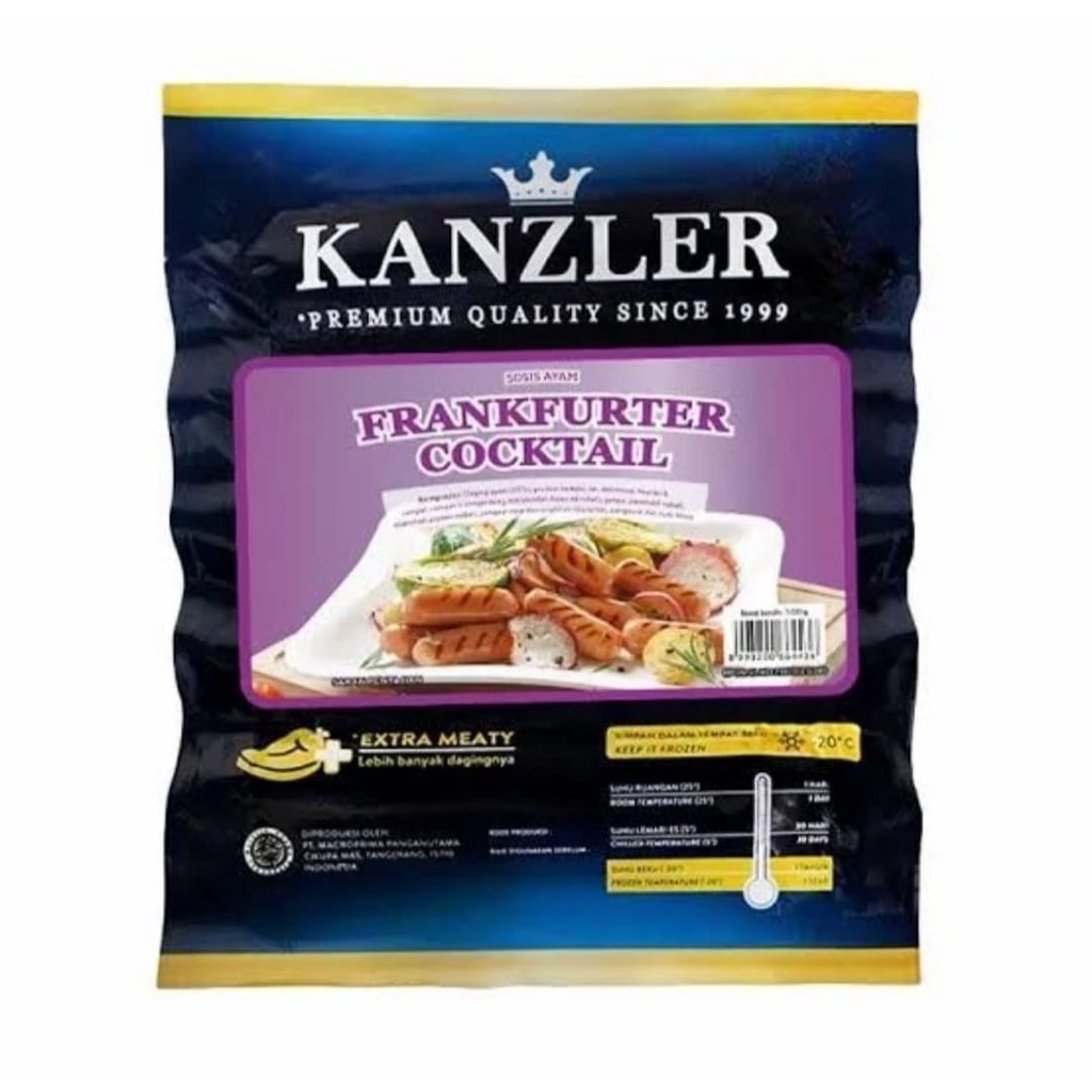 

Kanzler Sosis Frankfurter Cocktail 500gr