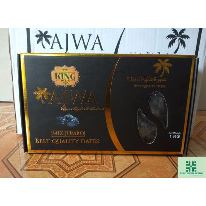 

Kurma Ajwa Al Madinah Premium 1 Kg / Kurma Nabi / King Dates Ajwa Jumb Lapaklaris389