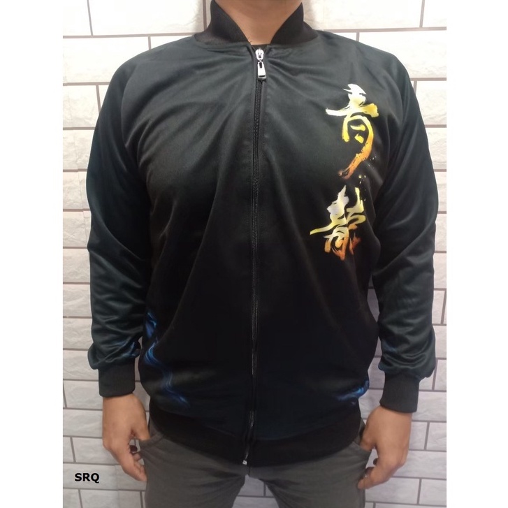 Jaket Sukajan Bahan Lotto Jacket Dragon Jepang Japan Pria Lelaki Laki Cowo Cowok