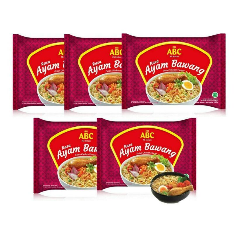 

ABC MIE AYAM BAWANG 5x65gr