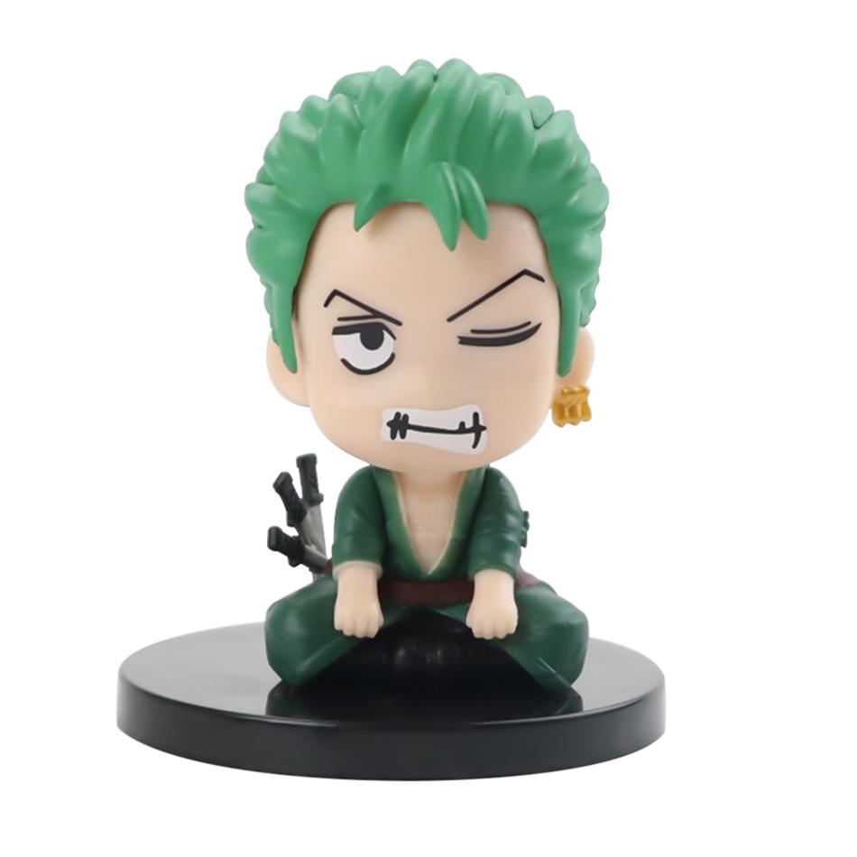 4pcs Mainan Action Figure Model Anime One Piece Luffy Roronoa Zoro Q Version Bahan PVC Untuk Koleksi