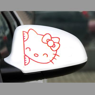 Stiker Spion Mobil Hello Kitty Car Decal Mirror Sticker (intip) Peek
