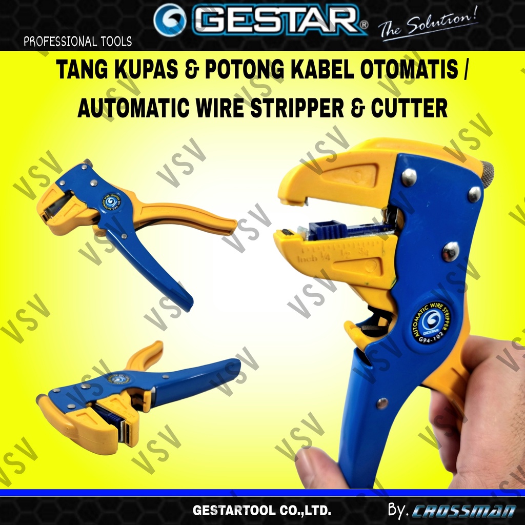 GESTAR Tang Kupas Kabel otomatis Potong Kabel Automatic Wire Stripper Cutting