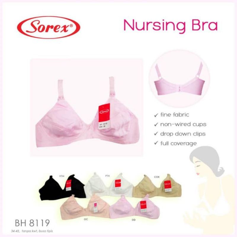 Sorex 8119 | Pakaian Dalam Bra BH Ibu Wanita Menyusui Tanpa Kawat Tanpa Busa