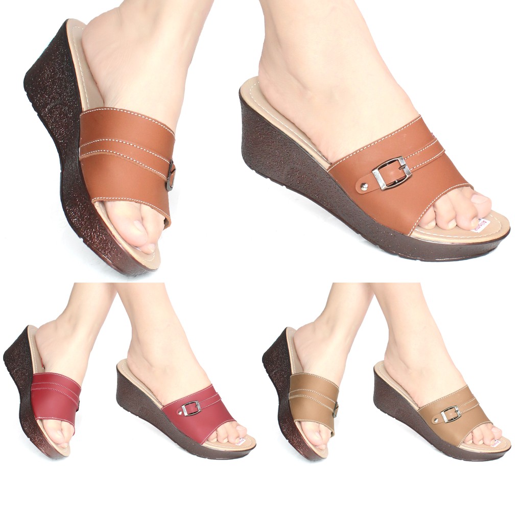 Wedges Wanita Selop / Slop Casual Murah ALS