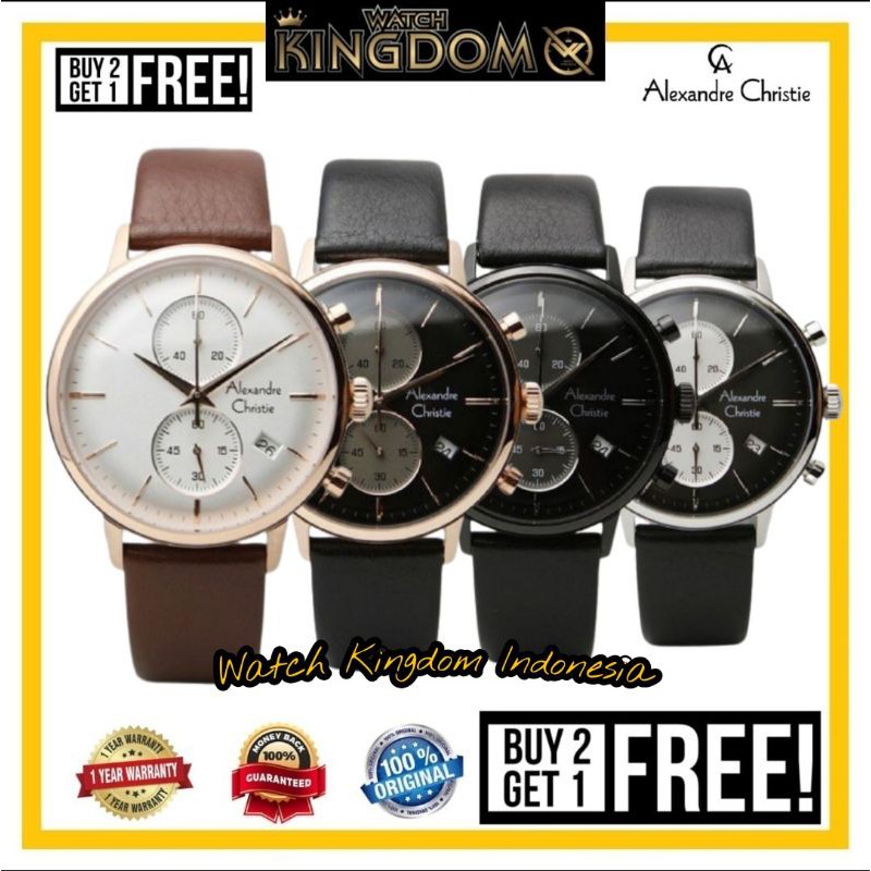 Terbaru Jamtangan pria Alexandre christie 6572 / ac6572 / ac 6572 100% original garansi resmi