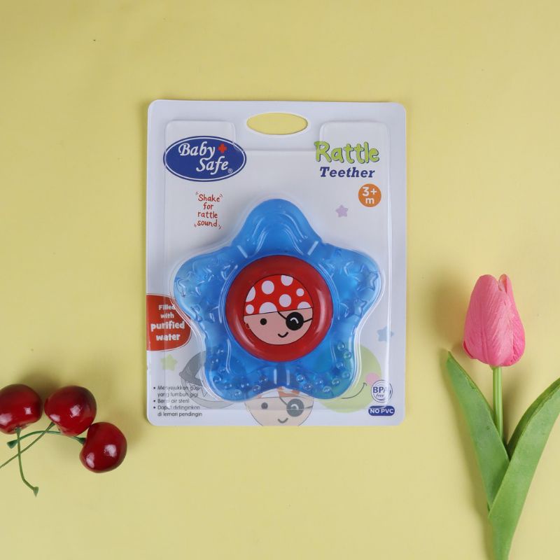 TT010 Baby Safe Rattle Star Teether / Babysafe Gigitan Bayi