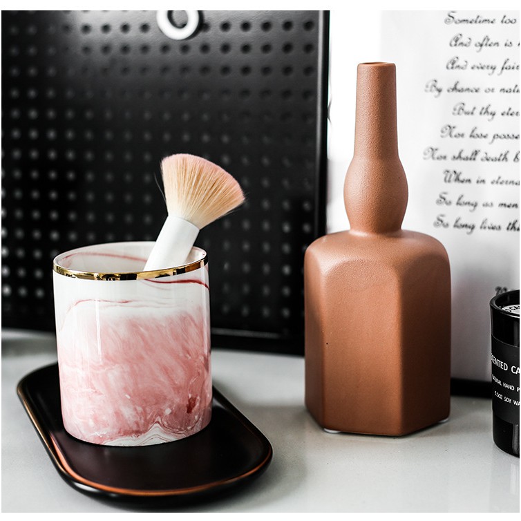 POSH MAKEUP HOLDER/ TEMPAT MAKEUP/ TEMPAT MAKEUP MURAH/ MAKE UP HOLDER MARBLE/ MAKE UP BOX ANAK