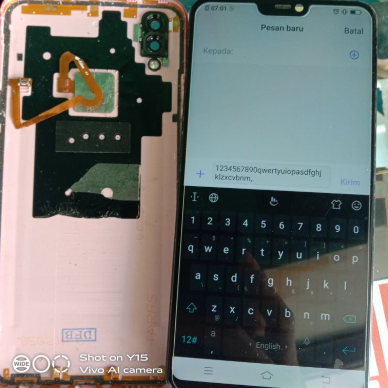 jual lcd frame Vivo v9 ori copotan