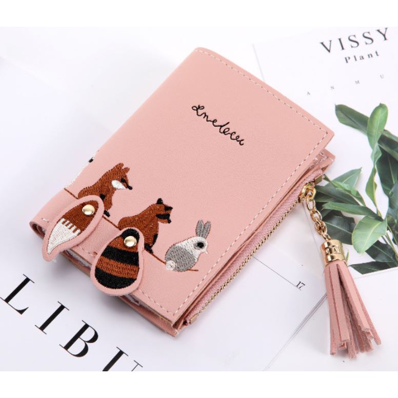  DOMPET  WANITA  KULIT PIXY WA020P3 PINK KOREA BATAM WALLET 