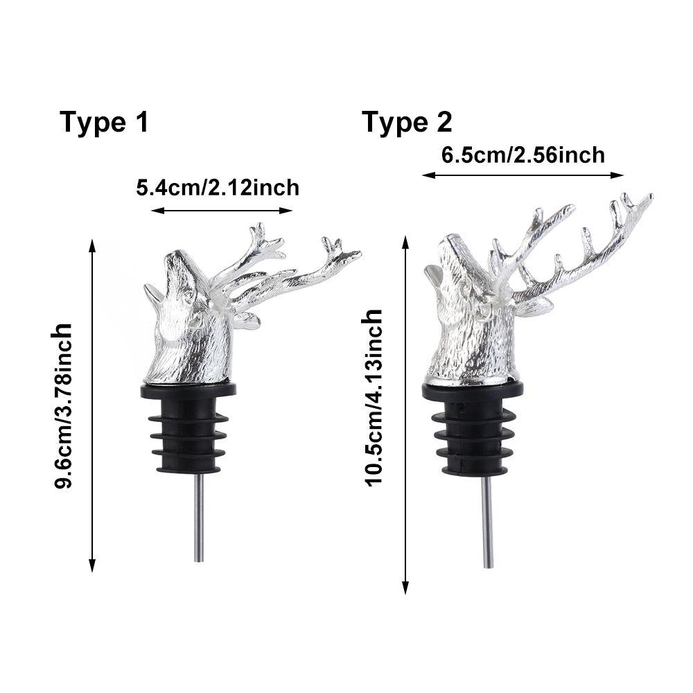 Populer Penuang Anggur Zinc Alloy Kepala Rusa Aksesoris Dapur Ornamen Natal Aerator Anggur