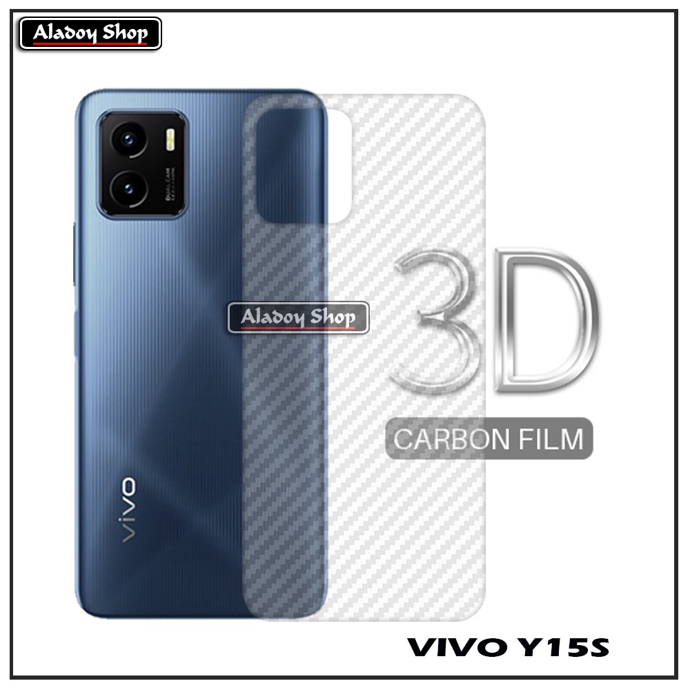 PAKET 3 IN 1 Tempered Glass Layar VIVO Y15S Free Tempered Glass Camera dan Skin Carbon