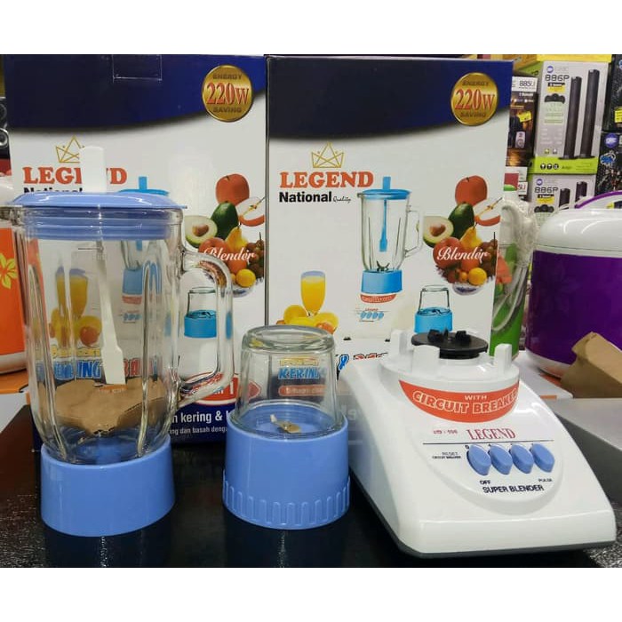 terlaris  produk Blender Kaca glass 2in1 National Legend 2 gelas