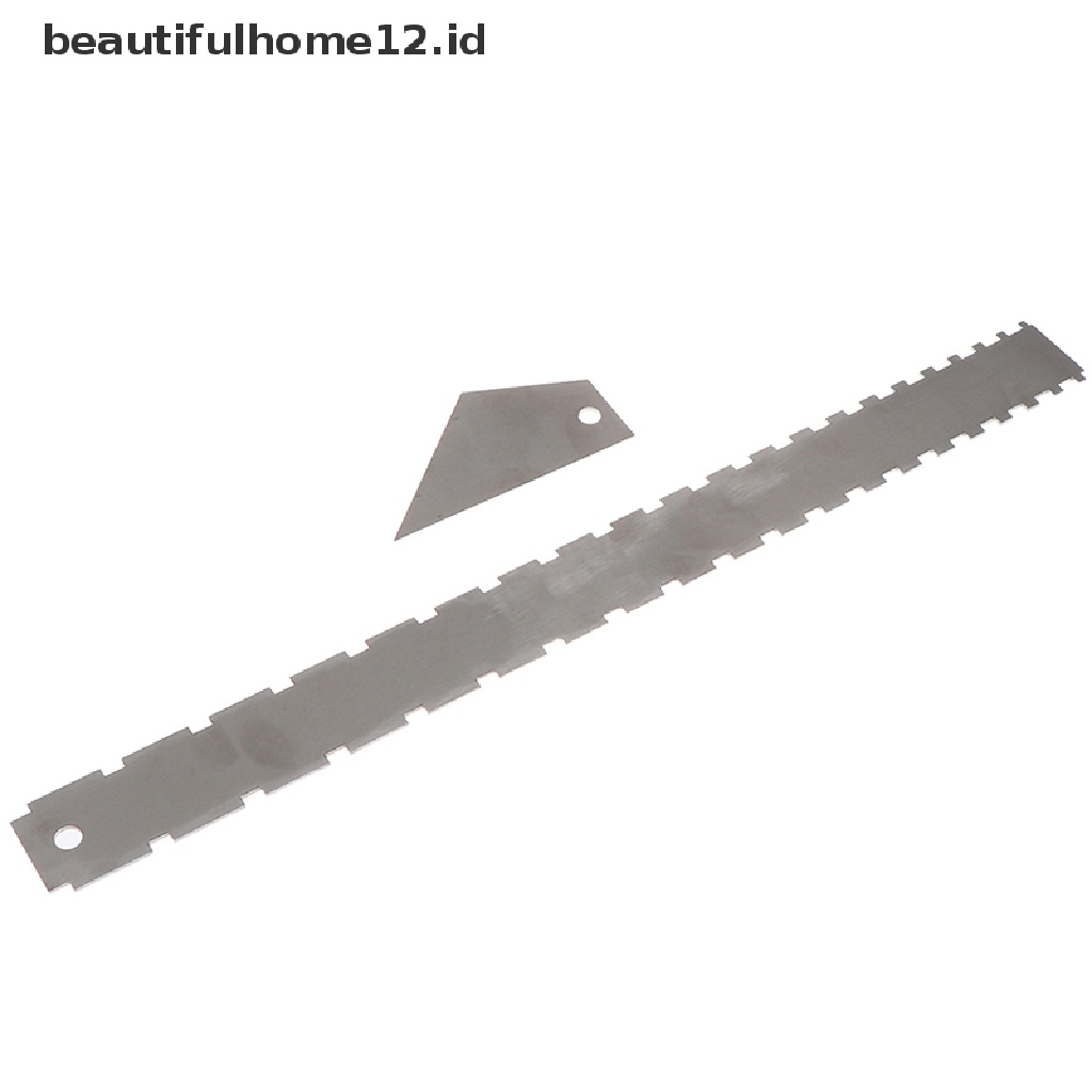 【beautifulhome12.id】 Guitar Neck Notched Straight Edge&amp;Fret Ruler Rocker Luthier Tool Stainless Steel  .