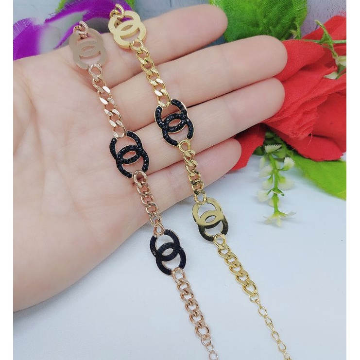 Gelang titanium permata