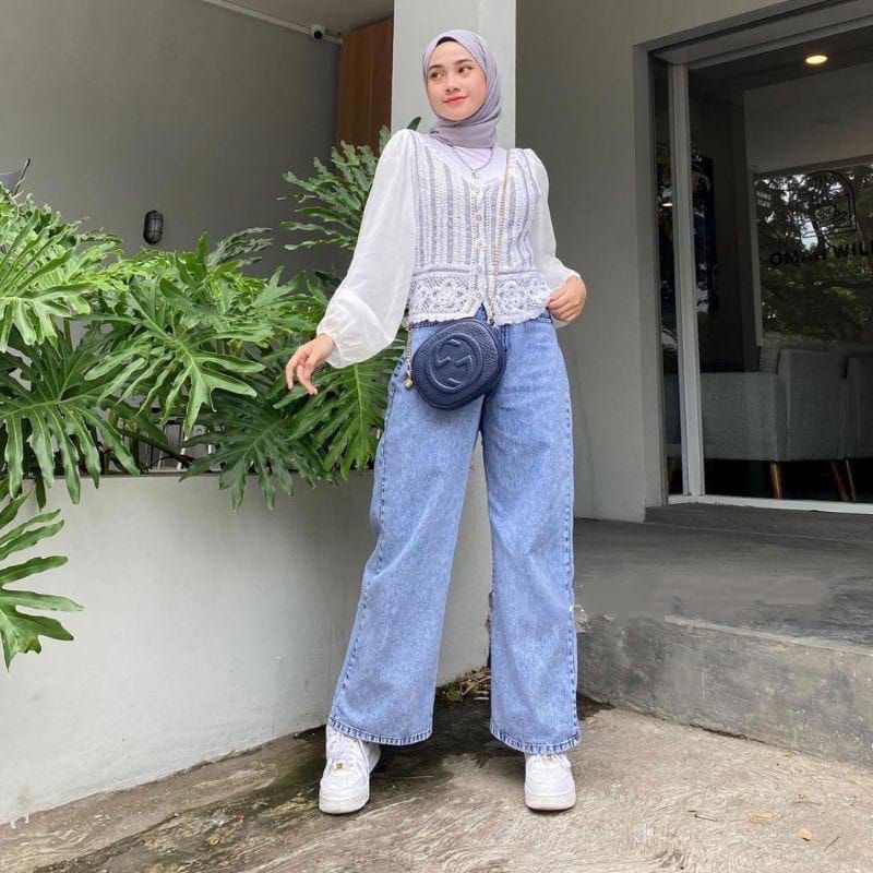 CELANA MOZZA KULOT JEANS HIGHWAIST KULOT JEANS