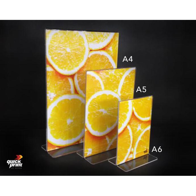 

Acrylic Tent Holder / Tempat Brosur Akrilik / Nomor Meja ukuran A5