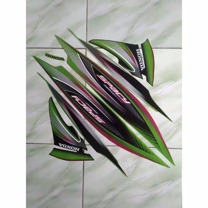 striping stiker motor spacy 2010 2011 2012 hijau