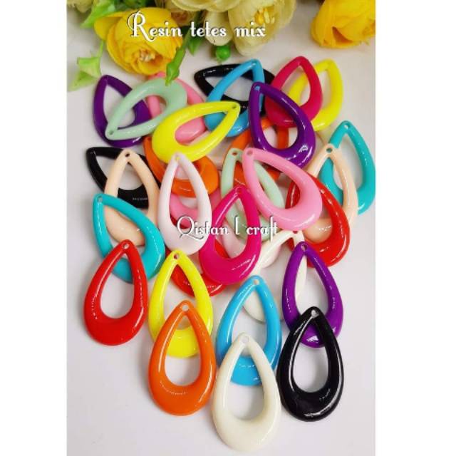 Resin tetes mix warna grosir 1pon