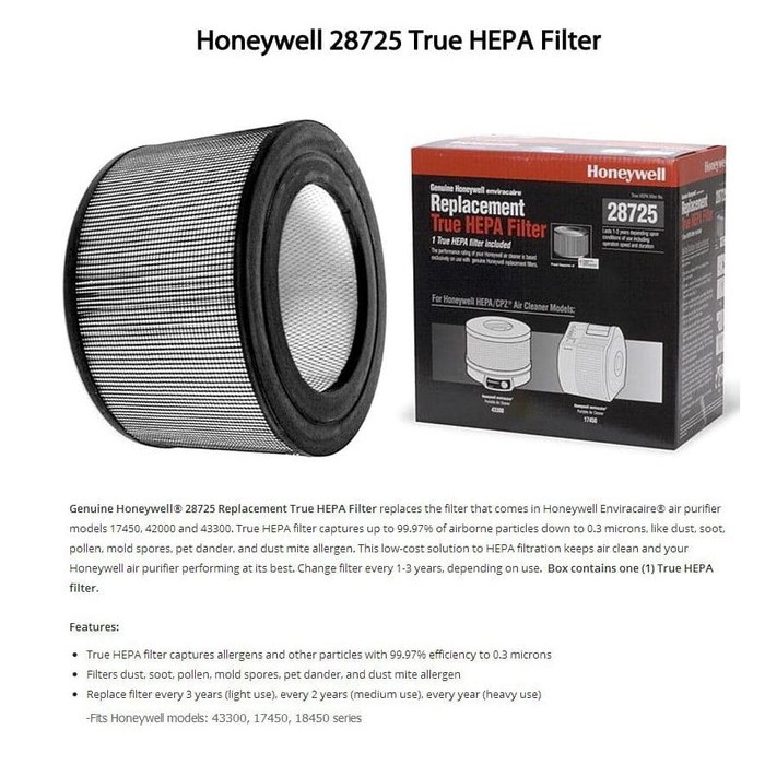 Honeywell HEPA FILTER 28725