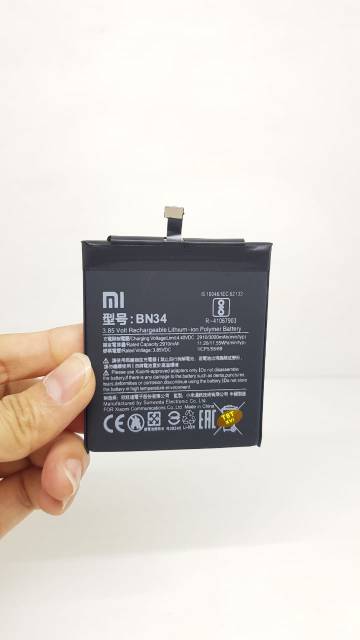 Baterai Xiaomi Redmi 5A Batre Xiaomi BN34 BN-34 Baterai Xiomi Redmi 5A Prime 3000mAh