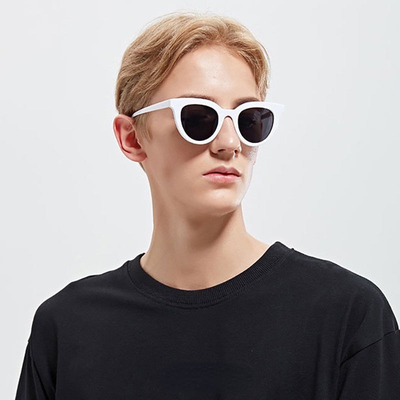 (YUZHU) Bayar Di Tempat Kacamata Hitam Wanita Model Korea Vintage Motif Mata Kucing Warna Warni