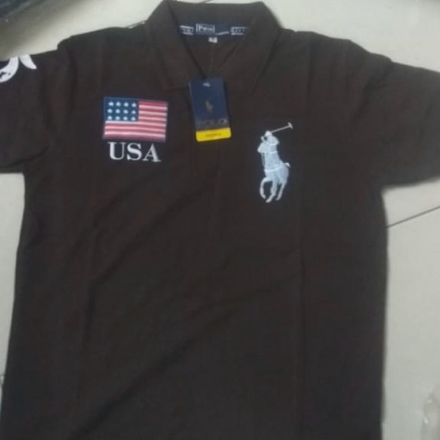 kaos polo kerah lengan pendek pria cowok sisa pabrik
