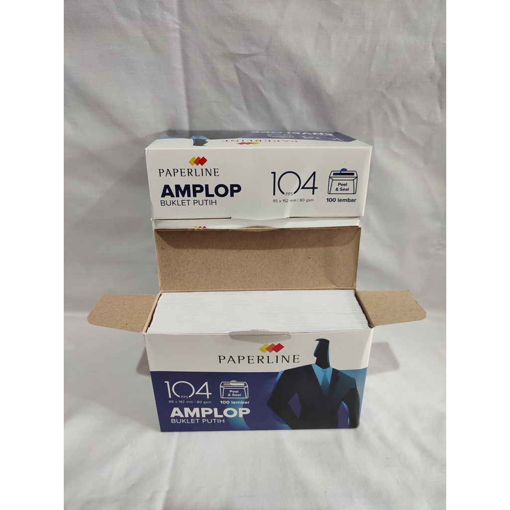 

Amplop Surat Paperline 104 / Amplop Putih 95x152mm 100 Lembar