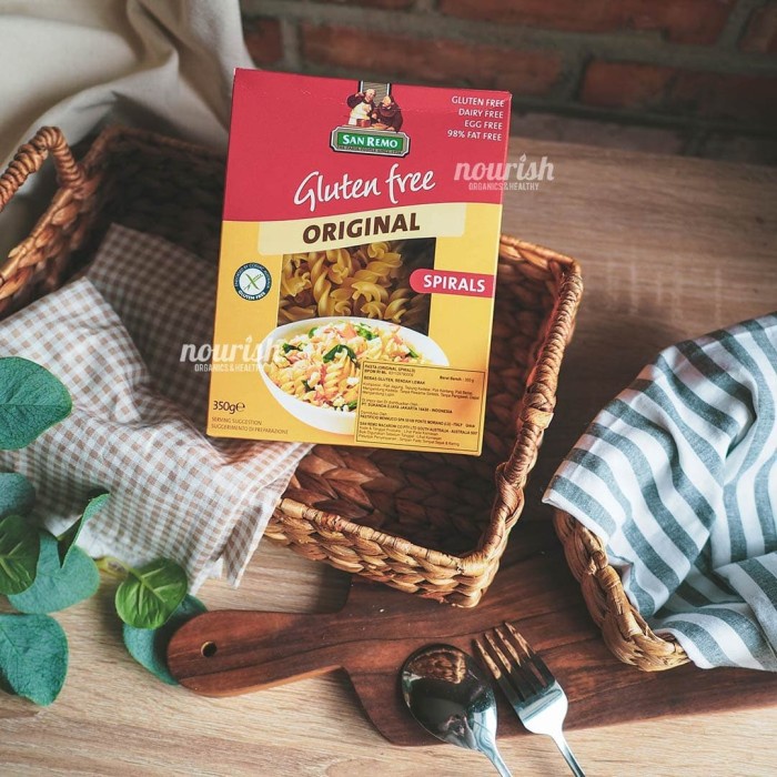 

pasta-aneka- san remo gluten free spirals original 350 gr -aneka-pasta.