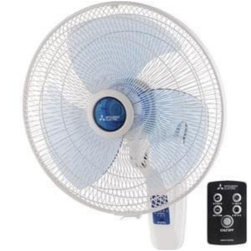 Mitsubishi W18RWCYBL Kipas Wall Fan 18 Inch Remote Blue
