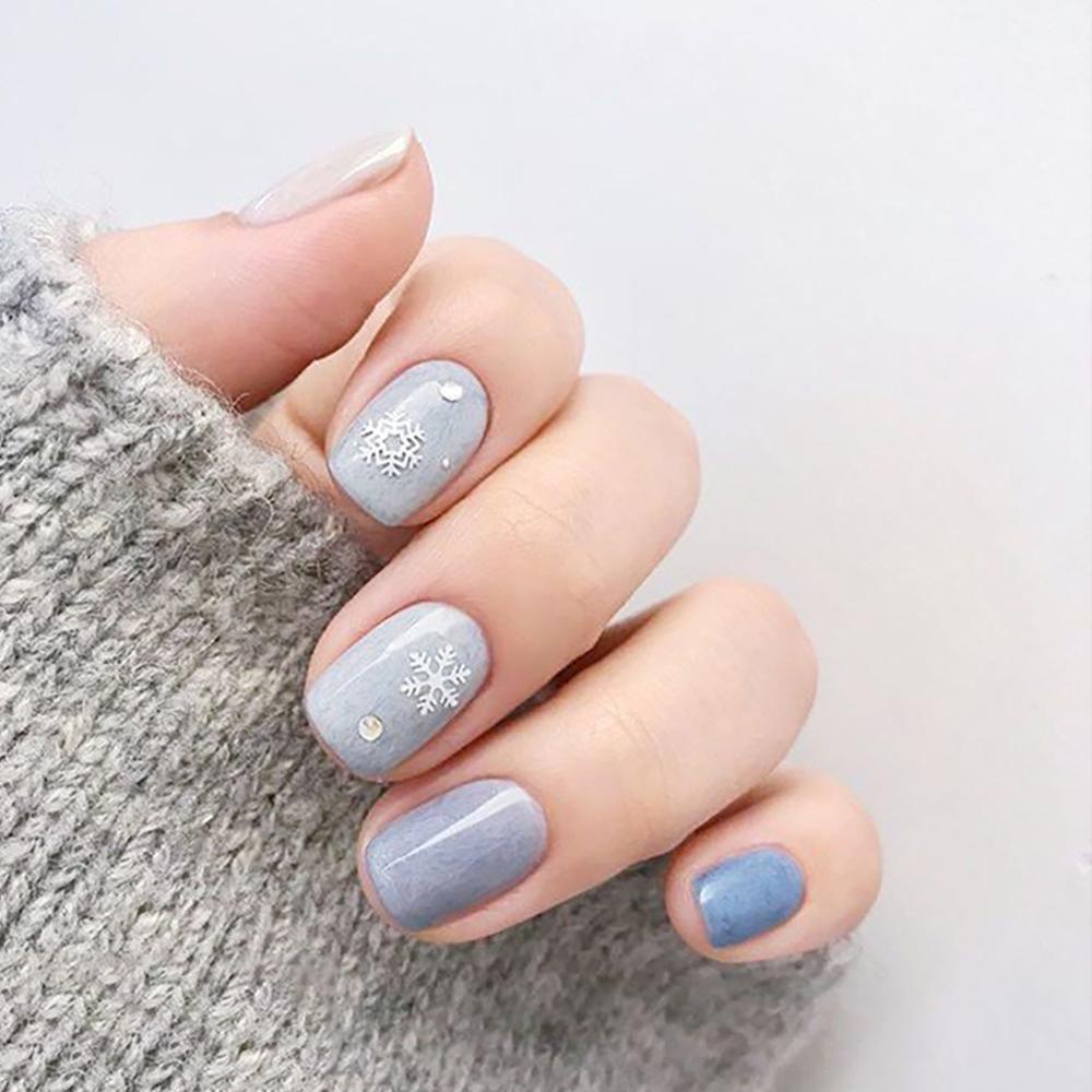 Mxbeauty Natal Nail Art DIY Putih Tahan Air Self Adhesive Decals