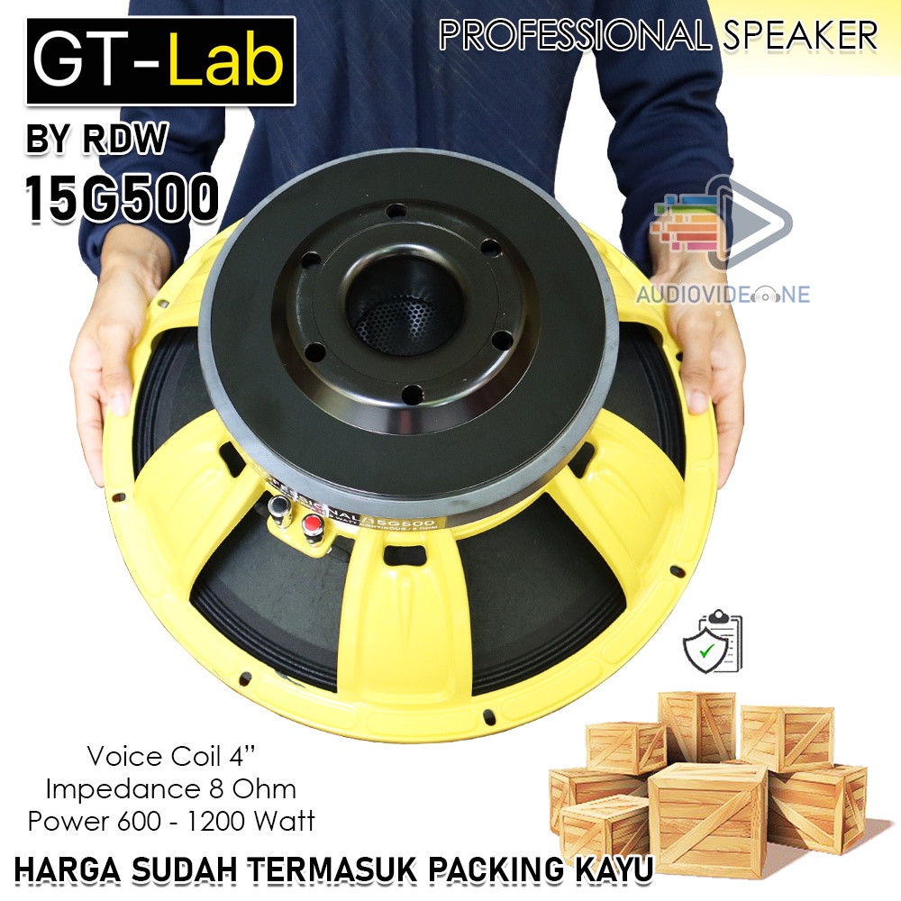 Speaker GT-Lab 15 Inch By RDW Komponen Spiker GTLAB 15G500 Original Packing Kayu