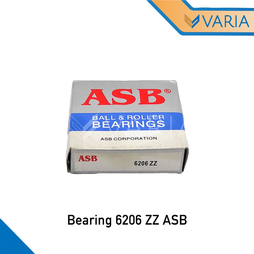 Bearing / Laher 6206 ZZ Tutup Plat Besi Double ASB