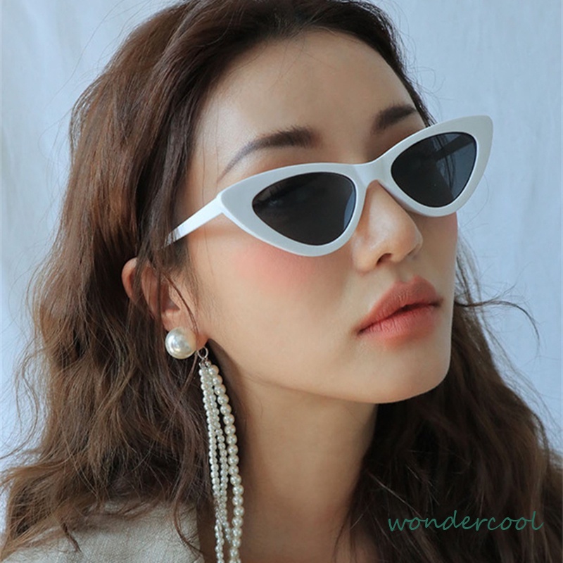 Kacamata Hitam 2020 Korean Ulzzang Triangle Vintage Cat Eye Sunglasses Women Men-Won