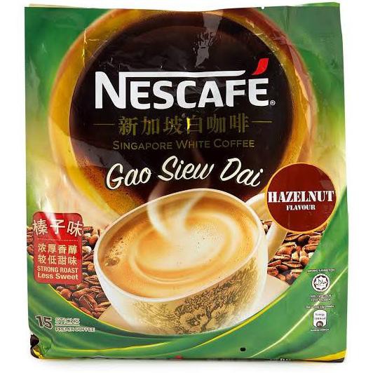 

nescafe white coffee hazelnut gao siew dai isi 15 stick