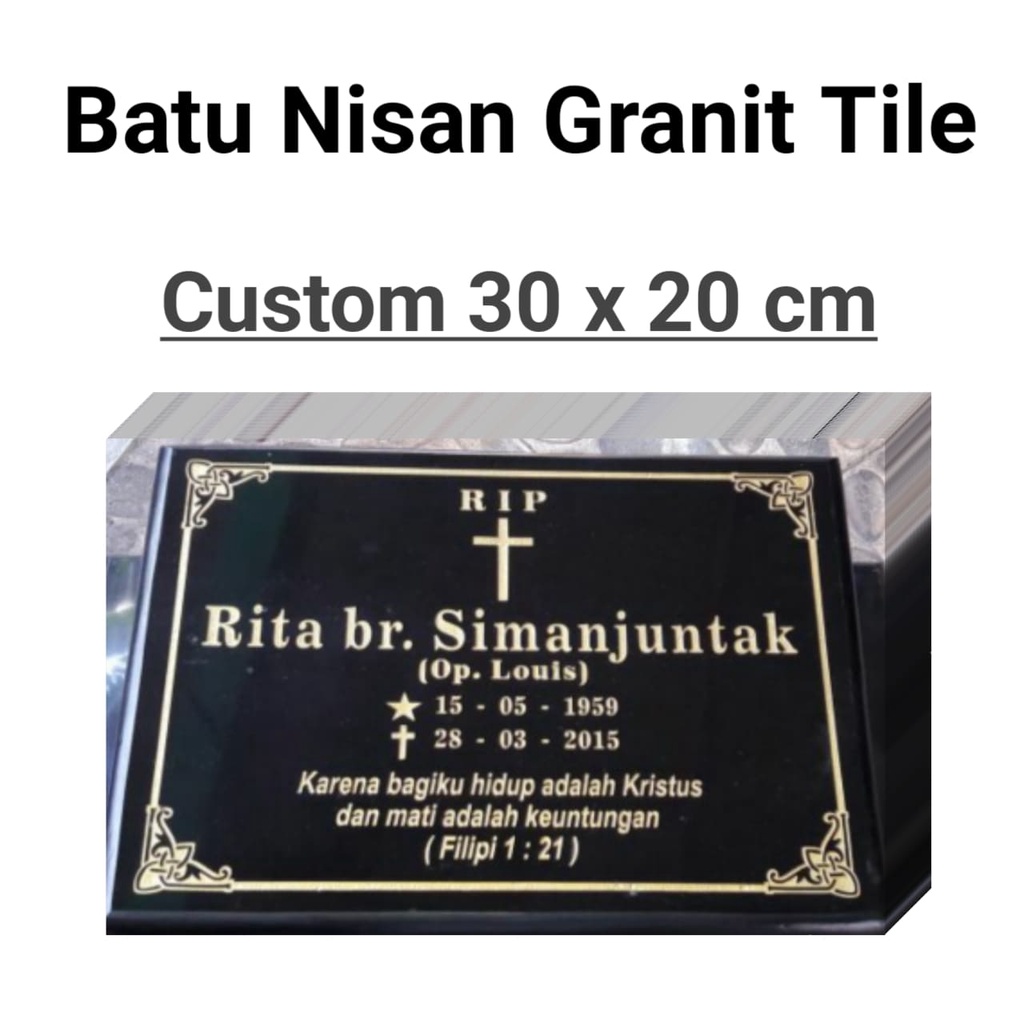 Batu Nisan Granit Makam Salib